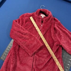 Stan Herman Zip Robe Size L Tall Pink Terry Damask 48" Silky Plush Burnout - New